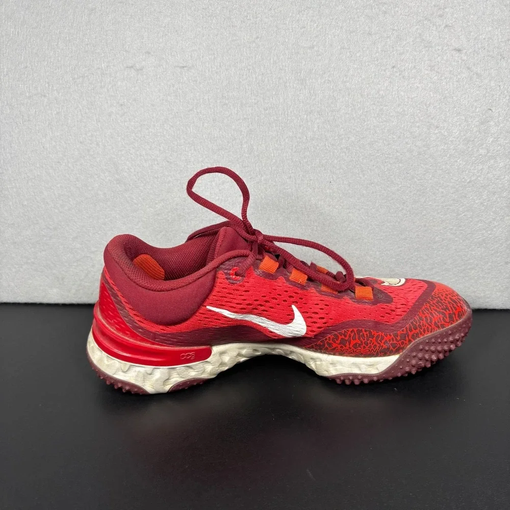 Nike Alpha Huarache Elite 4 Turf University Red White Mens Size 9 DJ6523-616